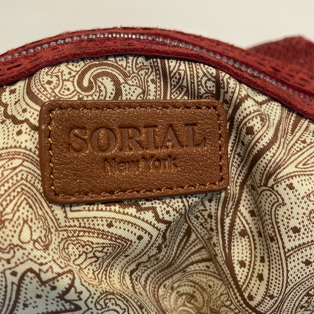 Sorial New York Red Snakeskin Shoulder Bag - Picture 10 of 15